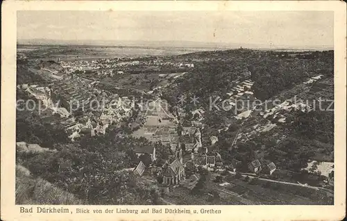 Bad Duerkheim Blick von der Limburg mit Grethen Kat. Bad Duerkheim
