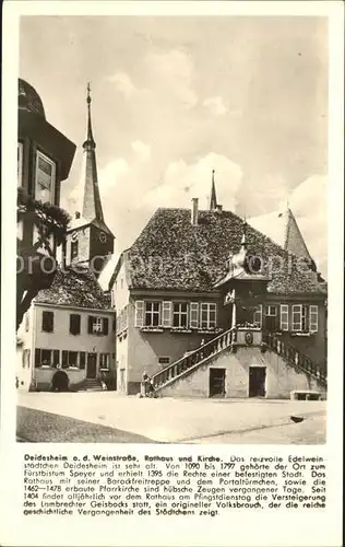 Deidesheim Rathaus Kirche Kat. Deidesheim