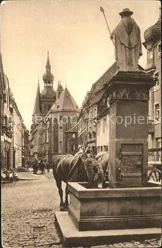 St Wendel mit Dom und Wendelinsbrunnen Kat. Sankt Wendel