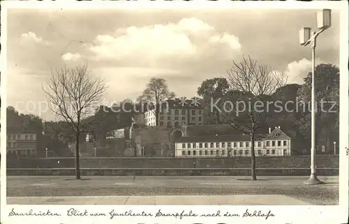 Saarbruecken Blick vom Gautheater Saarpfalz auf das Schloss Kat. Saarbruecken