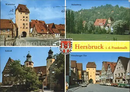 Hersbruck Wassertor Michelsberg Nuernberger Tor Schloss Kat. Hersbruck