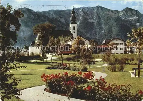 Inzell Kurpark mit Rauschberg Kat. Inzell