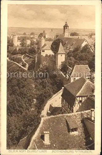 Rothenburg Tauber Blick vom Burgturm  Kat. Rothenburg ob der Tauber