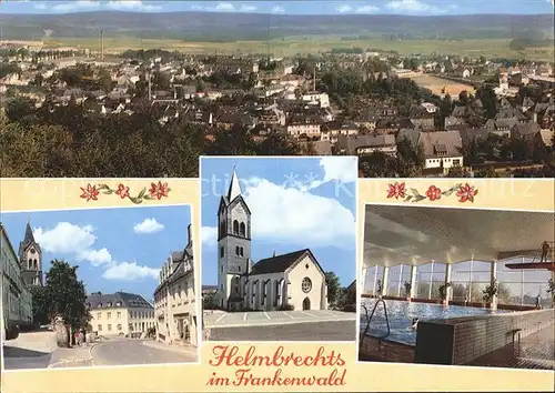 Helmbrechts Oberfranken Kirche Hallenbad  Kat. Helmbrechts