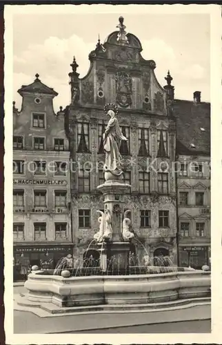 Landsberg Lech Rathaus Marienbrunnen  Kat. Landsberg am Lech