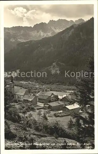 Hinterstein Bad Hindelang mit Pfannenhoelzer und Daumen / Bad Hindelang /Oberallgaeu LKR