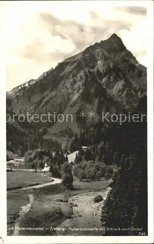 Hinterstein Bad Hindelang Hintersteinertal Erzberg Hubertuskapelle mit Schneck und Giebel / Bad Hindelang /Oberallgaeu LKR