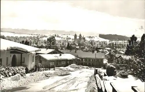 Lindenberg Allgaeu Teilansicht mit Bregenzer Wald Bergen Kat. Lindenberg i.Allgaeu