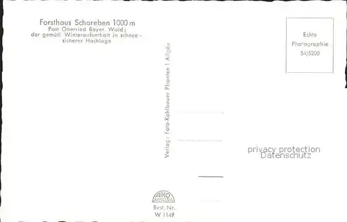 Drachselsried Forsthaus Schareben / Drachselsried /Regen LKR