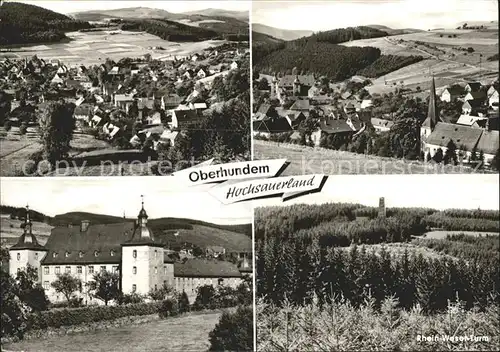 Oberhundem Total Panorama Kirche Rhein Weser Turm Kat. Kirchhundem