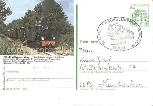Bruchhausen Vilsen Historischer Dampfzug der Ersten Museums Eisenbahn Kat. Bruchhausen Vilsen