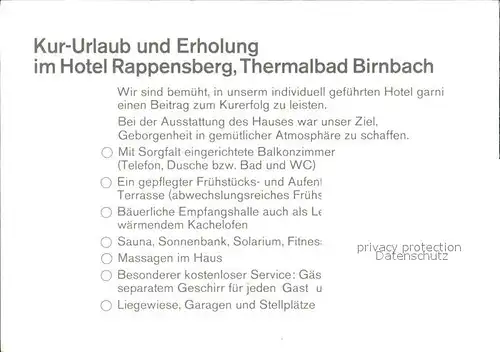 Bad Birnbach Hotel Rappensberg Kat. Bad Birnbach