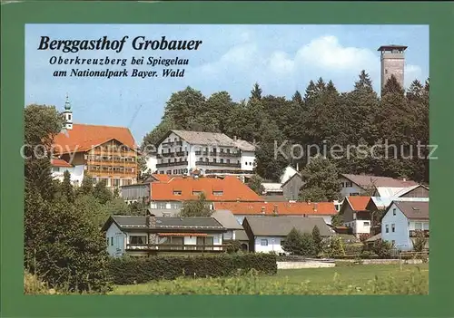 Oberkreuzberg Berggasthof Grobauer Aussichtsturm Kat. Spiegelau