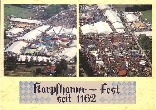 Karpfham Volksfestwiese in Karpfham Fliegeraufnahme Kat. Bad Griesbach i.Rottal