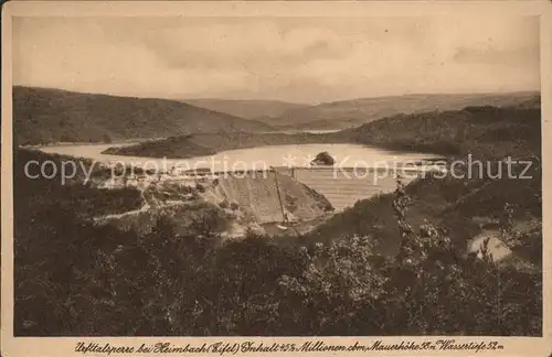 Heimbach Eifel Urfttalsperre Panorama Kat. Heimbach