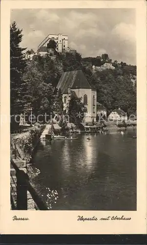 Passau Ilzpartie mit Oberhaus Kat. Passau
