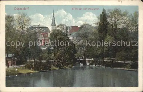 Duesseldorf Hofgarten Schwanenteich Kat. Duesseldorf