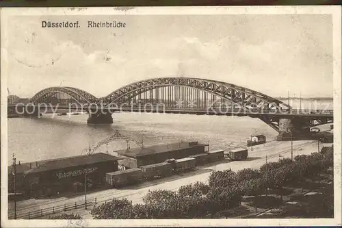 Duesseldorf Rheinbruecke Kat. Duesseldorf