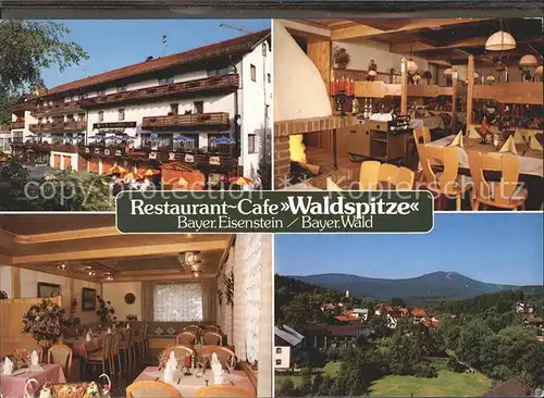 Bayerisch Eisenstein Restaurant Cafe Waldspitze Gaststube Ortsblick Kat. Bayerisch Eisenstein
