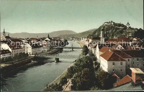 Graz Steiermark mit Bruecken Kat. Graz