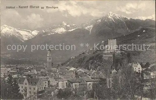 Merano Suedtirol mit Vinschgau Kat. Merano