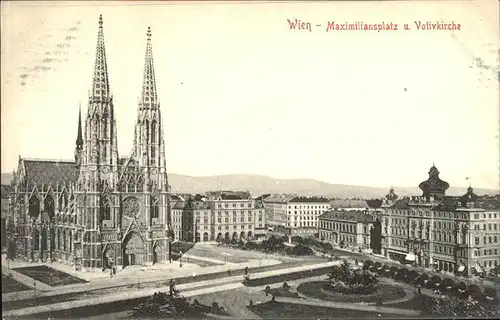 Wien Maximiliansplatz und Votivkirche Kat. Wien