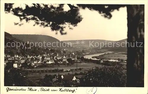 Gemuenden Main Blick vom Zollberg Kat. Gemuenden a.Main