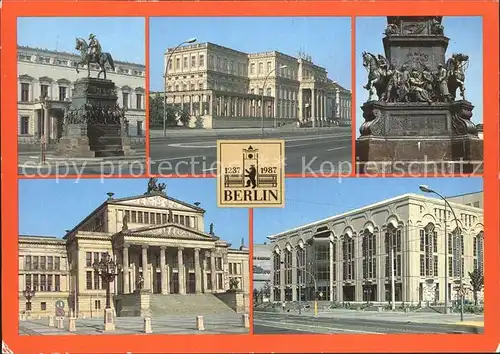 Berlin Palais Unter den Linden Standbild Friedrichs Schauspielhaus Friedrichstadtpalast Kat. Berlin