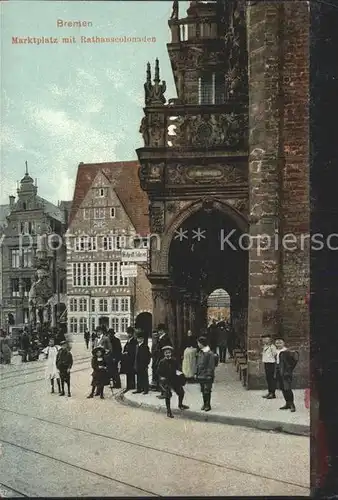 Bremen Marktplatz und Rathauskolonaden Kat. Bremen