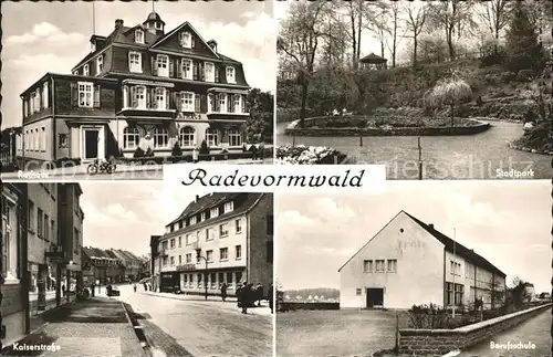 Radevormwald Rathaus Stadtpark Kaiserstr Berufsschule Kat. Radevormwald