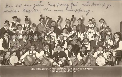 Berchtesgaden Berchtesgadener Pfingstfahrt des Musikvereins Alpenroesli Kat. Berchtesgaden