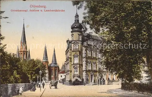 Oldenburg Niedersachsen Grossherzogl Schloss und Lambertikirche Kat. Oldenburg (Oldenburg)