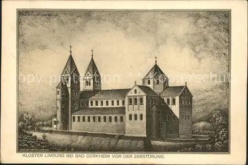 Kloster Limburg vor der Zerstoerung Kat. Bad Duerkheim