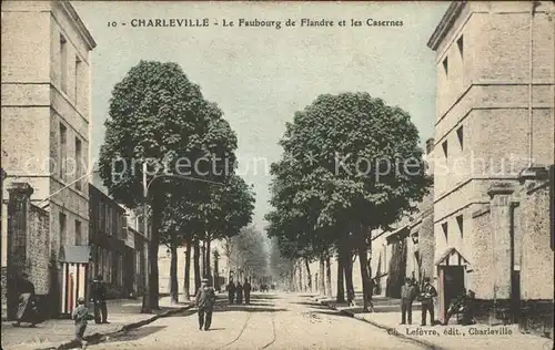 Charleville Marne Le Faubourg de Flandre et les Casernes Kat. Charleville