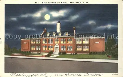 Martinsville Virginia High School by night Kat. Martinsville