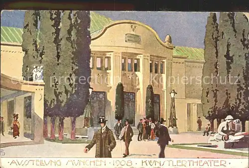 Muenchen Kuenstlertheater Ausstellung 1908 Kat. Muenchen