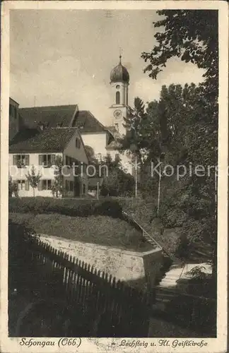 Schongau Lechsteig und Hl Geistkirche Kat. Schongau