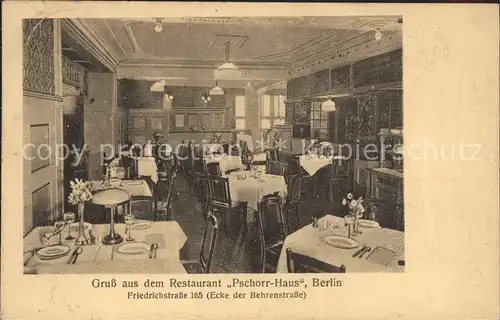 Berlin Restaurant Pschorr Haus Gastraum Kat. Berlin
