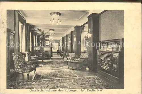 Berlin Koburger Hof Gesellschaftsraeume Kat. Berlin