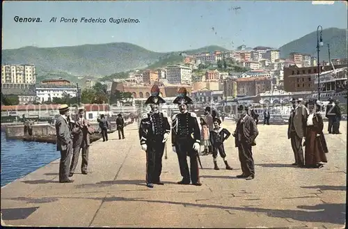 Genova Genua Liguria Ponte Federico Guglielmo Soldaten Kat. Genova