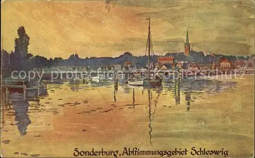 Schleswig Holstein Kuenstlerkarte Sonderburg Kat. Schleswig