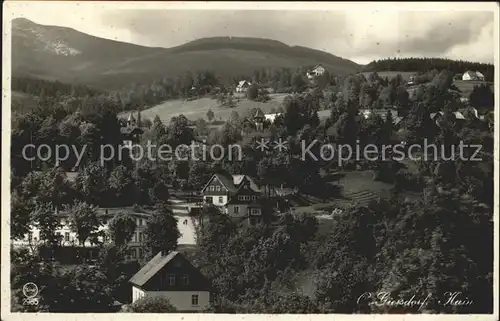 Hain Oybin Freizeitheim Baecheltal mit Hain und kleine Sturmhaube Kat. Kurort Oybin