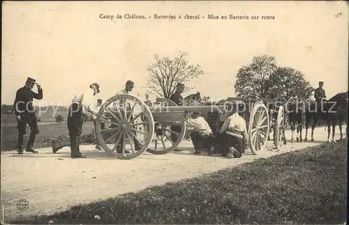 Chalons en Champagne Marne Camp Soldaten Kanone Kat. Chalons en Champagne