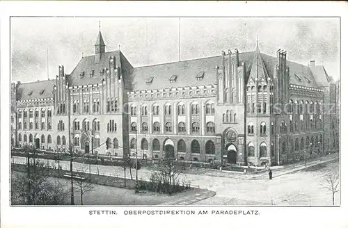 Stettin Westpommern Postdirektion am Paradeplatz Kat. Szczecin