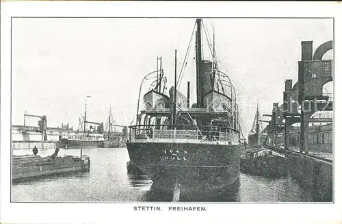 Stettin Westpommern Freihafen Kat. Szczecin