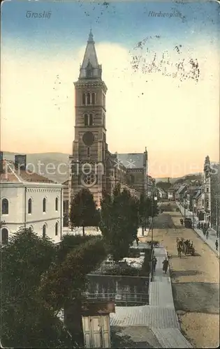 Graslitz Tschechien Kirchenplatz Kat. Kraslice