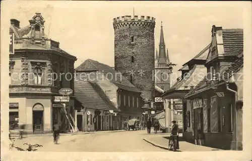 Caslav Strassenpartie mit Turm Kat. Tschaslau