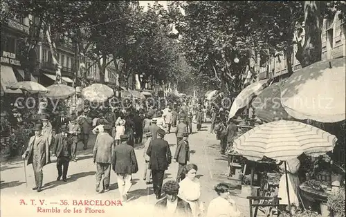 Barcelona Cataluna Rambla de las Flores Kat. Barcelona
