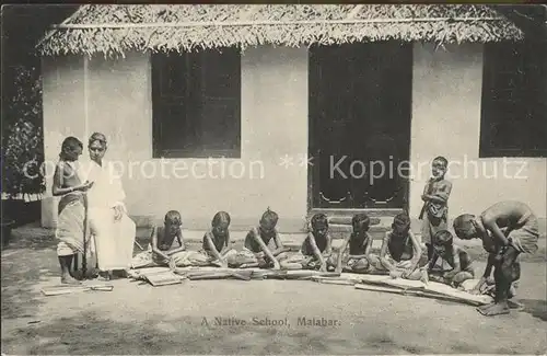 Malabar Kinder in der Schule Malabar Kat. Malabar