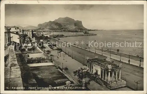 Palermo Sicilia Foro Umberto I e Monte Pellegrino Kat. Palermo